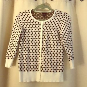 Ann Taylor Polka Dot Cardigan